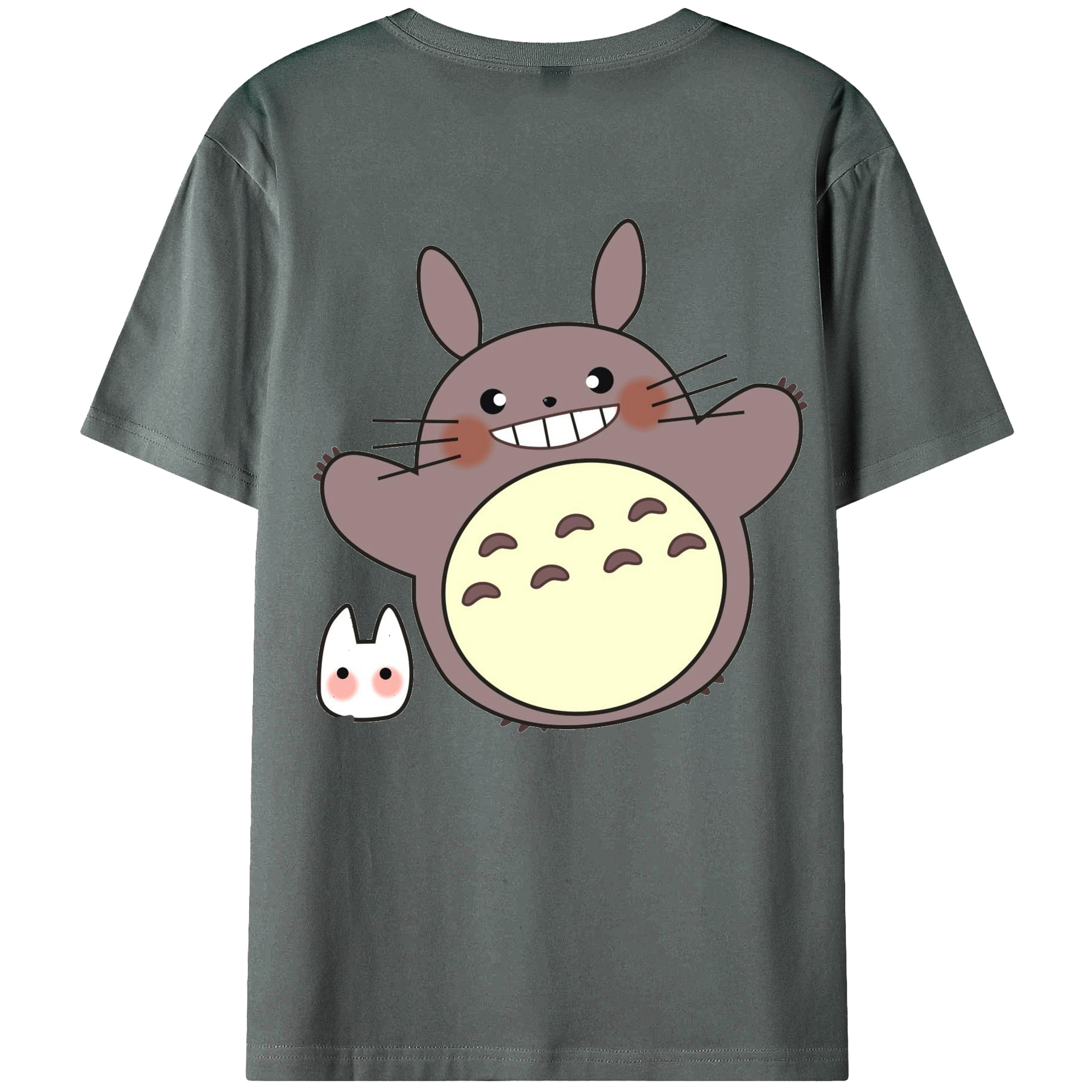 （画像用） となりのトトロ 草壁メイ 草壁サツキ My Neighbor Totoro Satsuki Kusakabe Mei Kusakabe 綿100％ メンズ半袖Tシャツ（バックプリント） 通気性